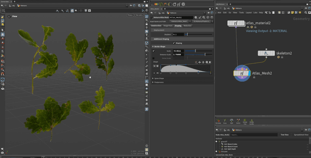 Atlas texturing workflow from photos to final foliage maps